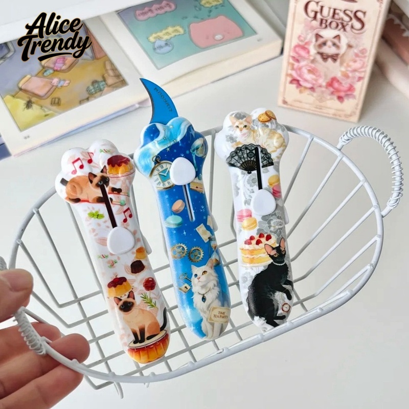 Beauty Makeup Organizer - Kotak Misteri Cakar Kucing Cantik, Pisau