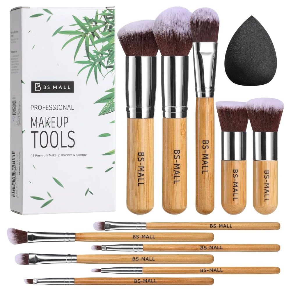 Blush Brush Kabuki - BS-MALL Set Kuas Makeup 11 Buah