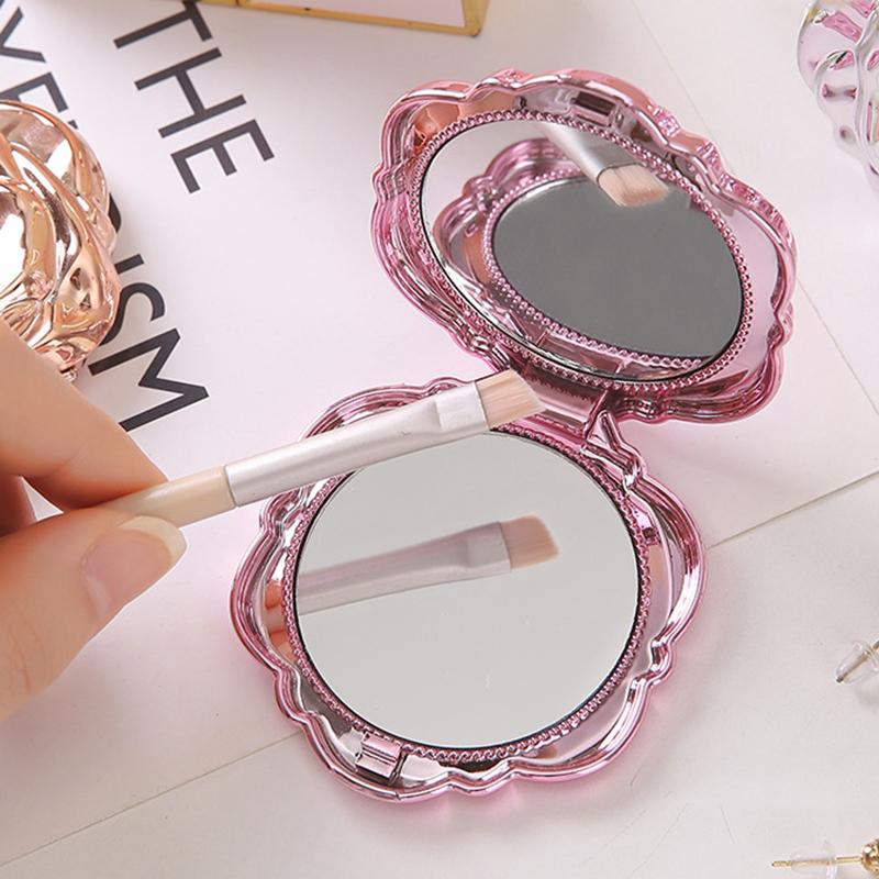 Beauty Flower Makeup - 1 Buah Cermin Mini Bunga Mawar