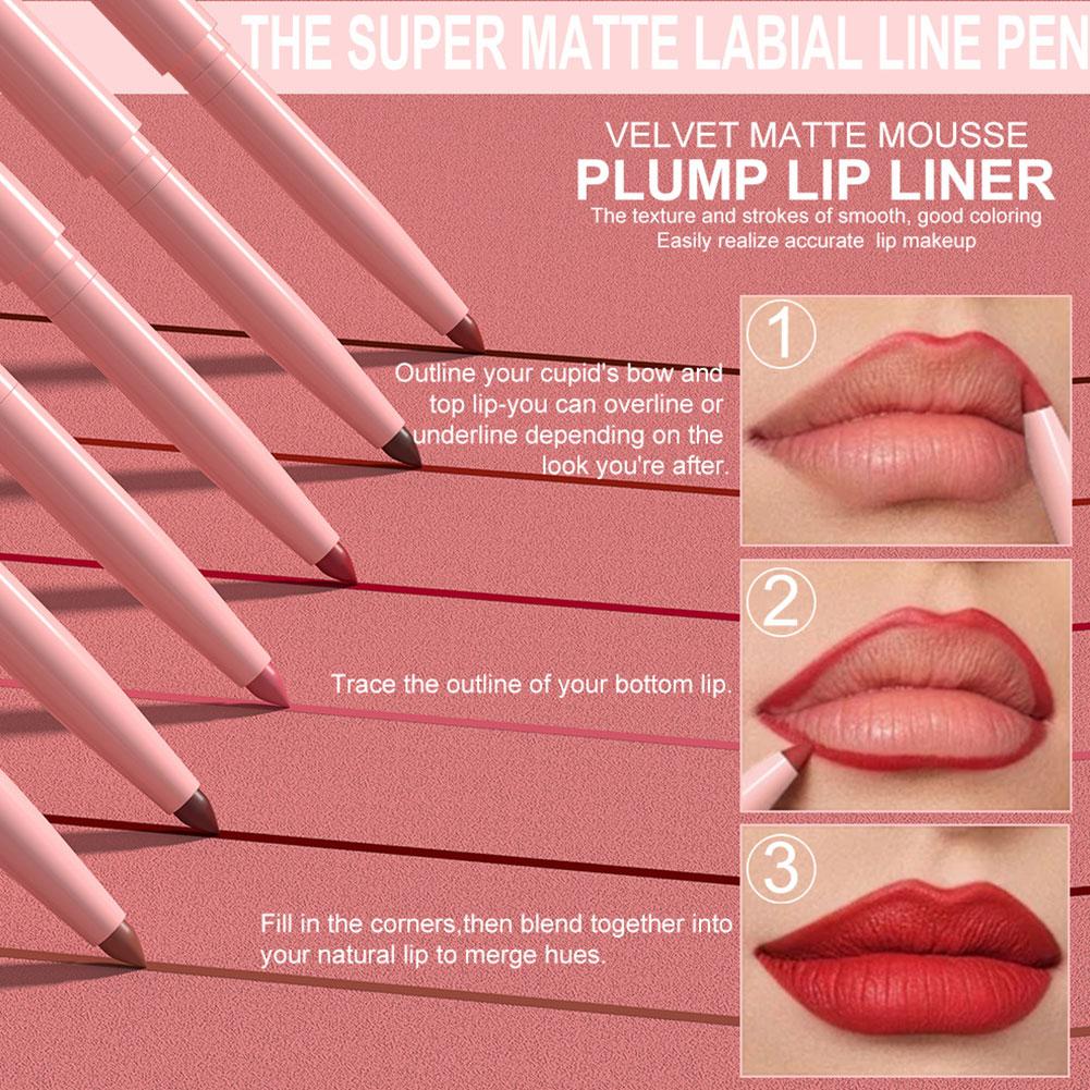 6 Buah Kit Pensil Lip Liner Li - Beauty Flower Makeup ulasan dan harga