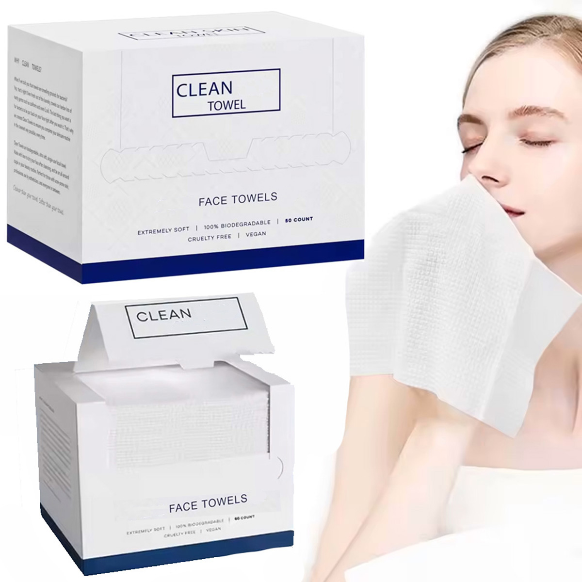 50Pcs/Box Handuk Wajah Sekali  - Beauty Makeup Organizer ulasan dan harga