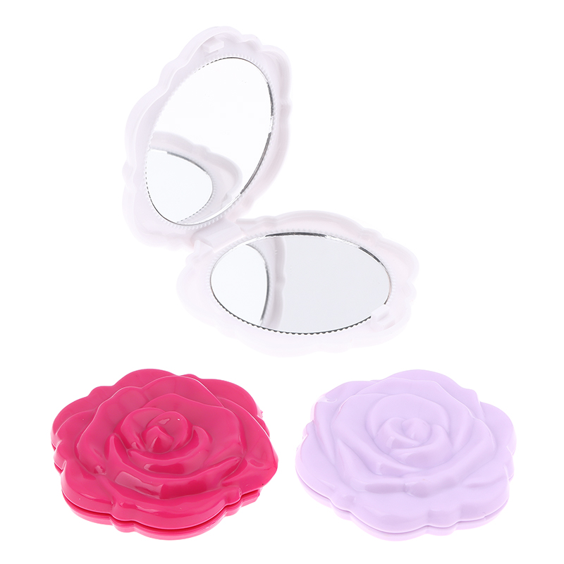 1 Buah Cermin Mini Bunga Mawar - Beauty Flower Makeup ulasan dan harga